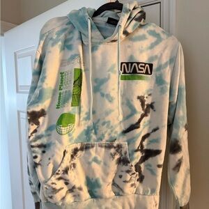 Men's Hyper Space NASA planet earth tie dye hoodie Size M